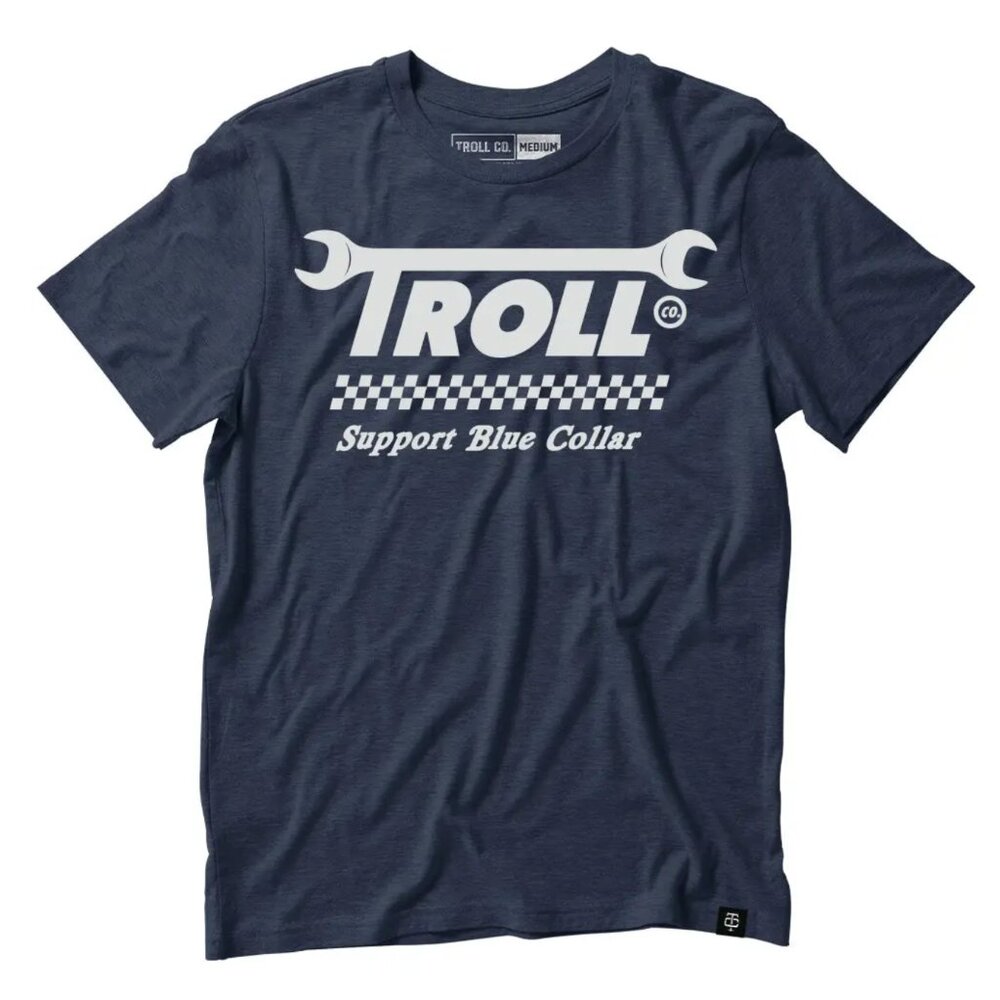 MENS | Troll Co. Wrench Tee Shirt Blue Heather Size XXL NWT